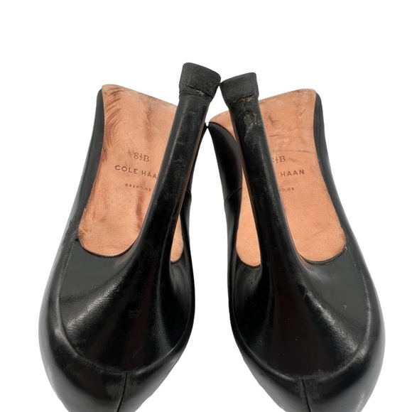 Cole Haan Black Leather Heels Size 8 1/2 Women's - Picture 8 of 8